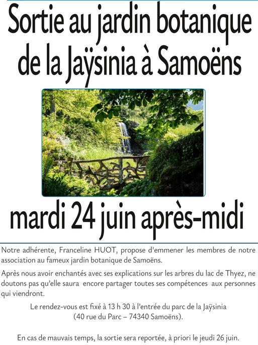 Sortie à la Jaÿsinia le 24 juin 2025