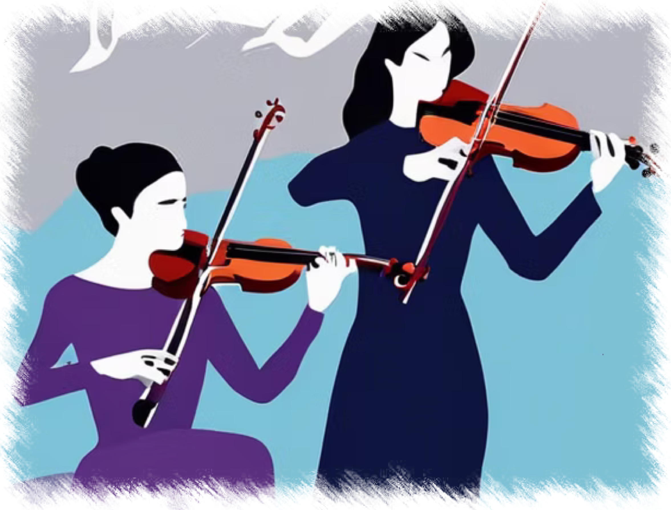 Violon en montagne